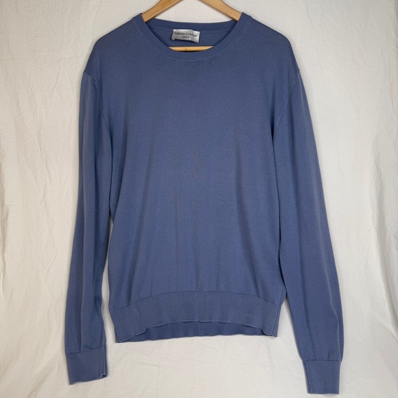 Officine Generale Blue Crew Neck Sweater XL